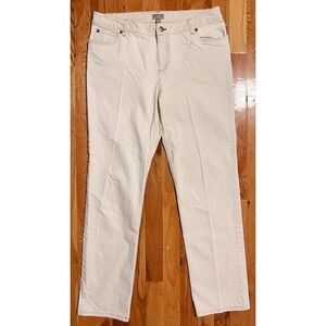 J Jill Authentic Fit White jeans Below Waist size 12
